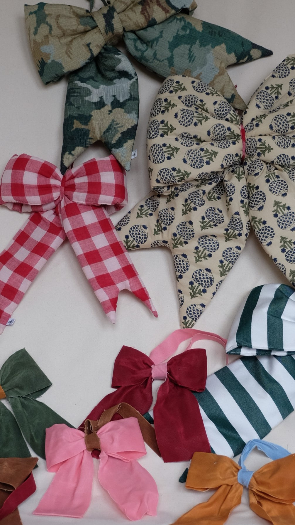 Cherry Red Gingham Bow