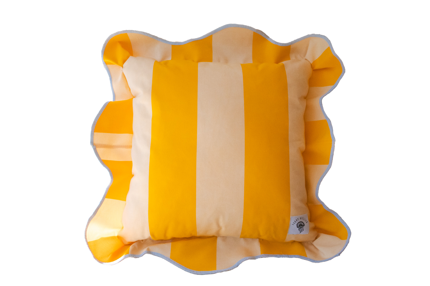 OUTDOOR YELLOW STRIPE PILLOW